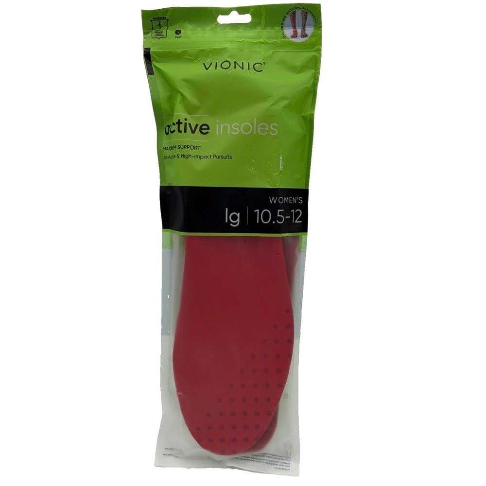 NEW Vionic Active Insoles Women Large 10.5-12 Maximum Support EVA Orthotic